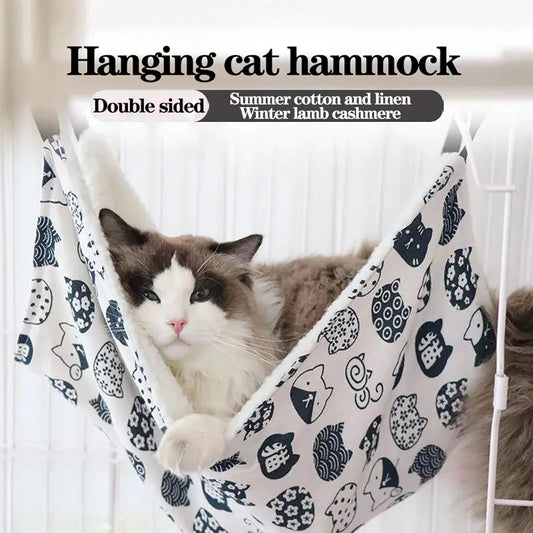 Cat Hammock Slim Window Swing with Suction Cup – Hanging Basket Perch (S–L)
