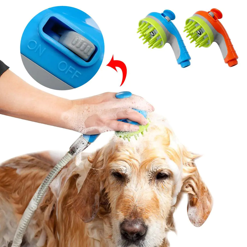 Pet Shower Head Bath Brush for Dogs and Cats – Handheld Massage Sprayer