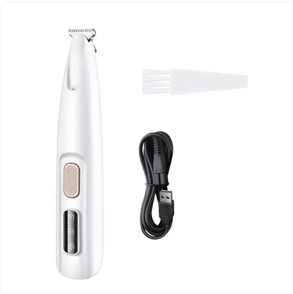 Waterproof Dog Paw Trimmer with LED Light and Smart Display – Cordless Pet Clipper