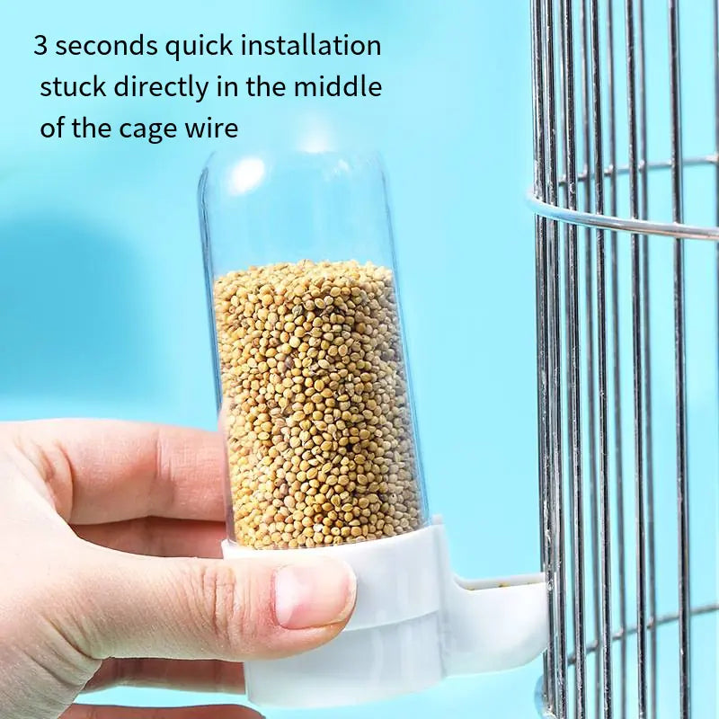 Automatic Bird Water Dispenser – No‑Mess Cage Feeder Bottle (90 ml)