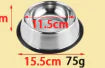 Stainless Steel Non-Slip Pet Feeding Bowl – Anti-Spill 6 Sizes (15-34cm) for Dogs & Cats