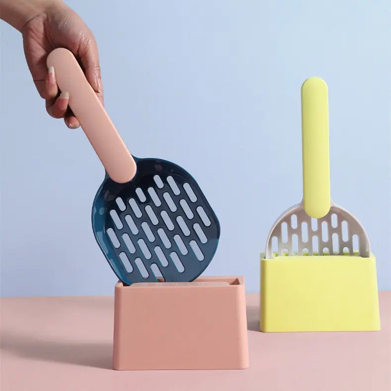 Large Cat Litter Scoop Set for Pet Cleaning – ABS Shovel with Holder (26.6x12.7x5.4cm)