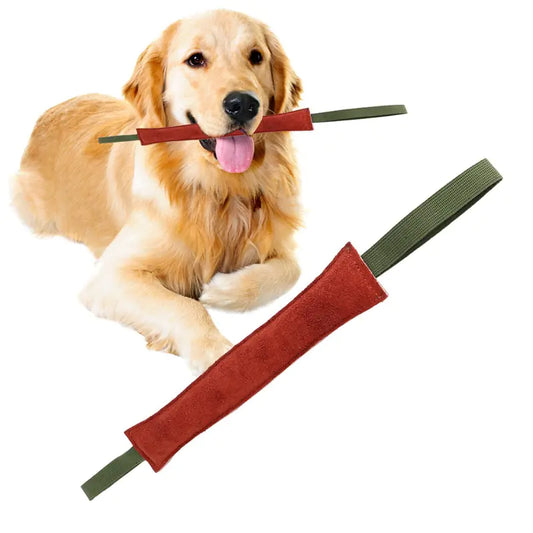 Cowhide Dog Training Bite Stick 40cm – Professional Tug Toy for Jaw Strength & Bite Work