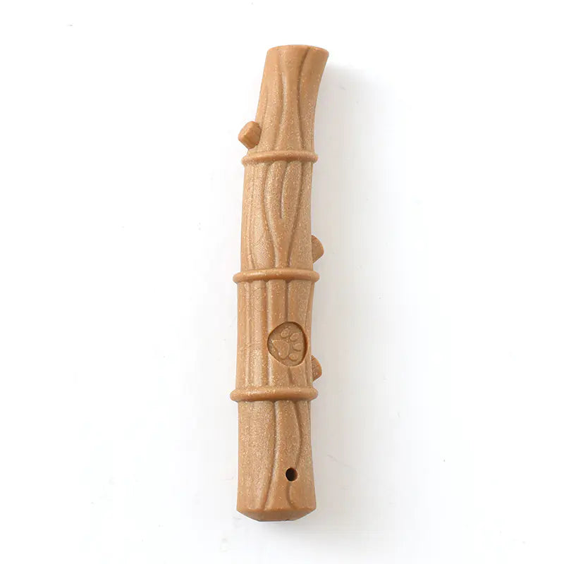 Durable Pine Wood Dog Chew Toy – Bone‑Shape Interactive Dental Stick