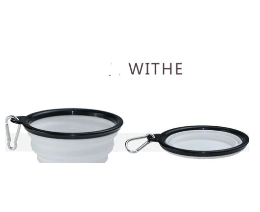 Portable Folding TPE Silicone Pet Bowl – Collapsible 350ml/1000ml Travel Feeder 9 Colors