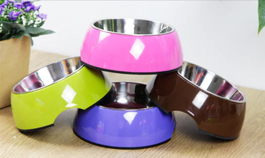 Multi-Color Stainless Steel Pet Bowl – 9 Vibrant Colors All Sizes for Cats & Dogs