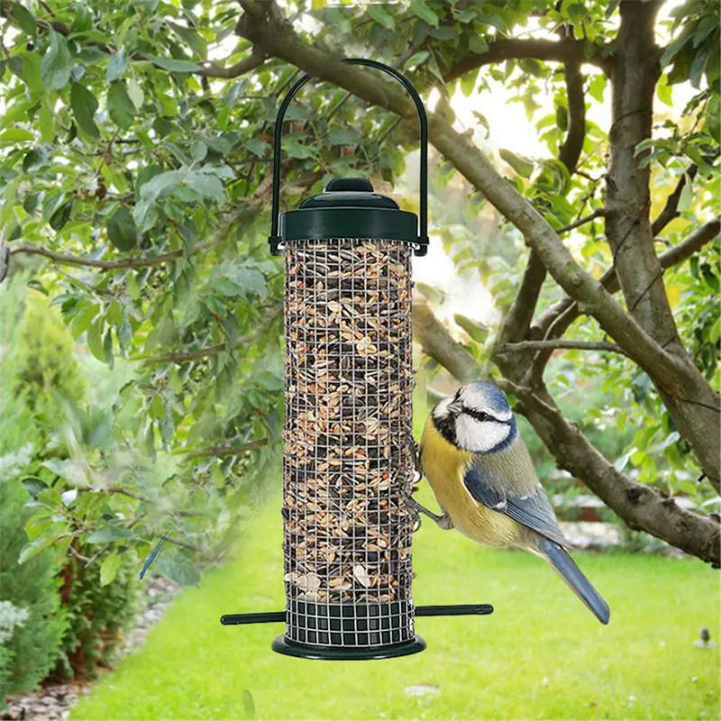 Outdoor Bird Feeder Rack for Small Wild Birds – Hanging Suet Ball Holder