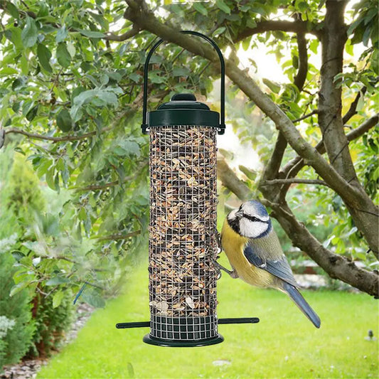 Outdoor Bird Feeder Rack for Small Wild Birds – Hanging Suet Ball Holder