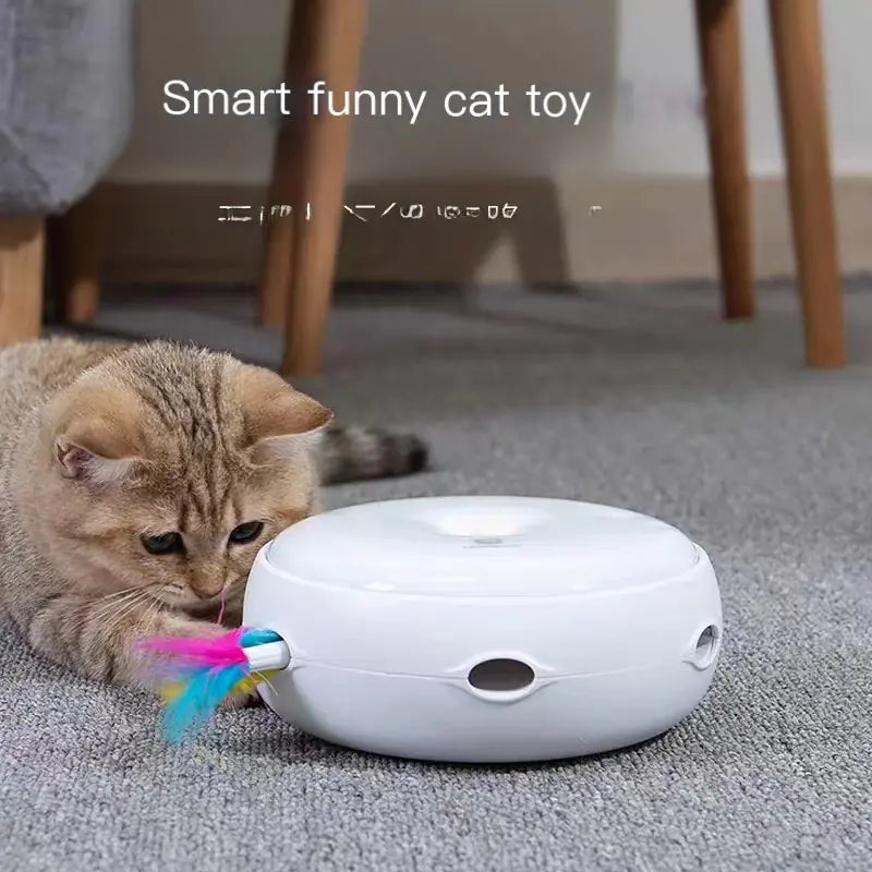 Smart Cat Toy Automatic Mouse Chaser – Interactive Turntable Play Station 17.5cm