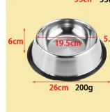 Stainless Steel Non-Slip Pet Feeding Bowl – Anti-Spill 6 Sizes (15-34cm) for Dogs & Cats