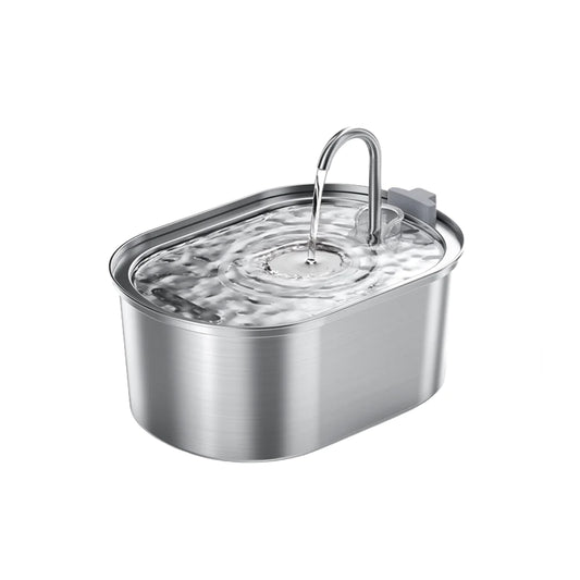 Stainless Steel Pet Water Fountain – 3.2L Large Capacity Dispenser with Silent Pump