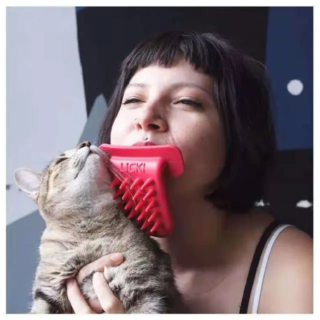 Interactive Hair Removal Massage Comb for Cats and Dogs – Universal Licking Brush
