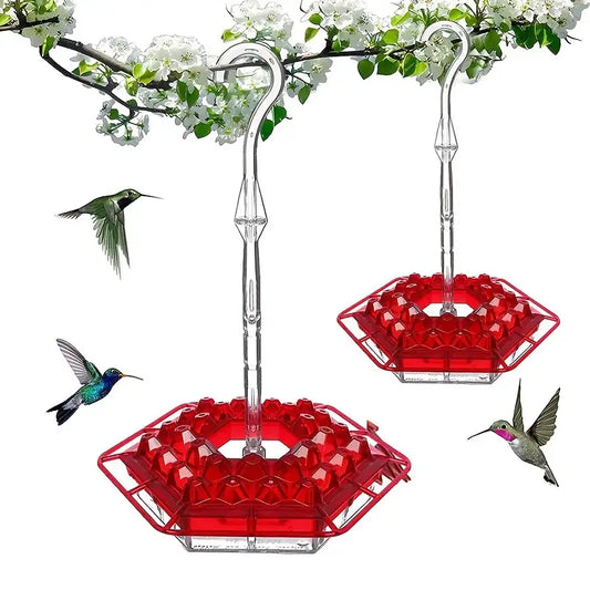 Hanging Hummingbird Feeder for Garden – Lightweight Plastic Nectar Station