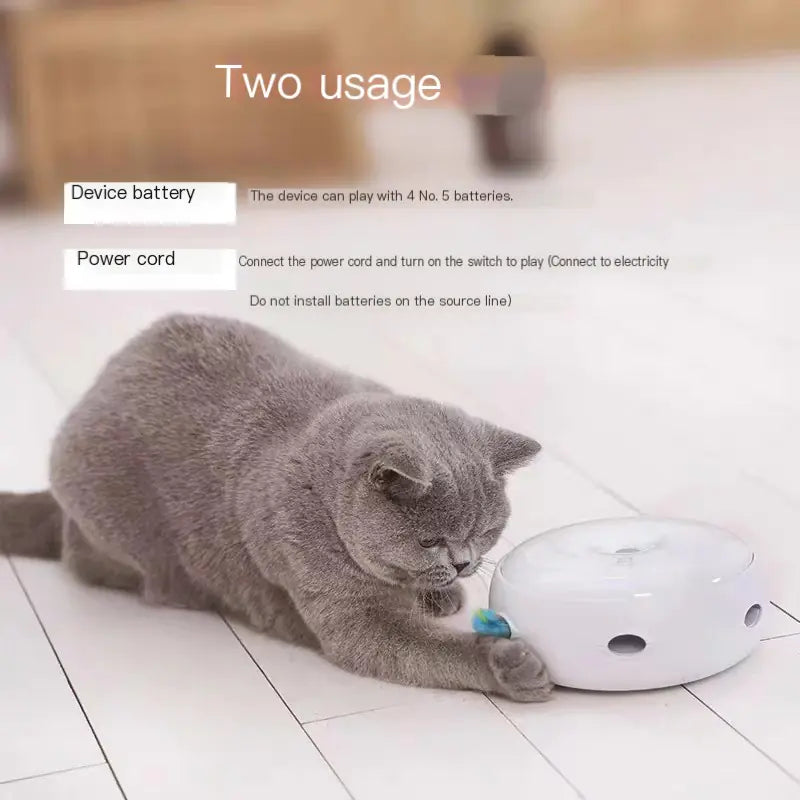 Smart Cat Toy Automatic Mouse Chaser – Interactive Turntable Play Station 17.5cm