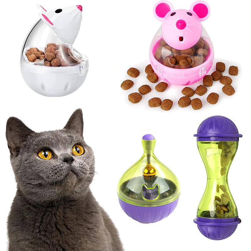 Interactive Cat Food Tumbler Toy – Slow Feeder Ball Dispenser for Mental Stimulation
