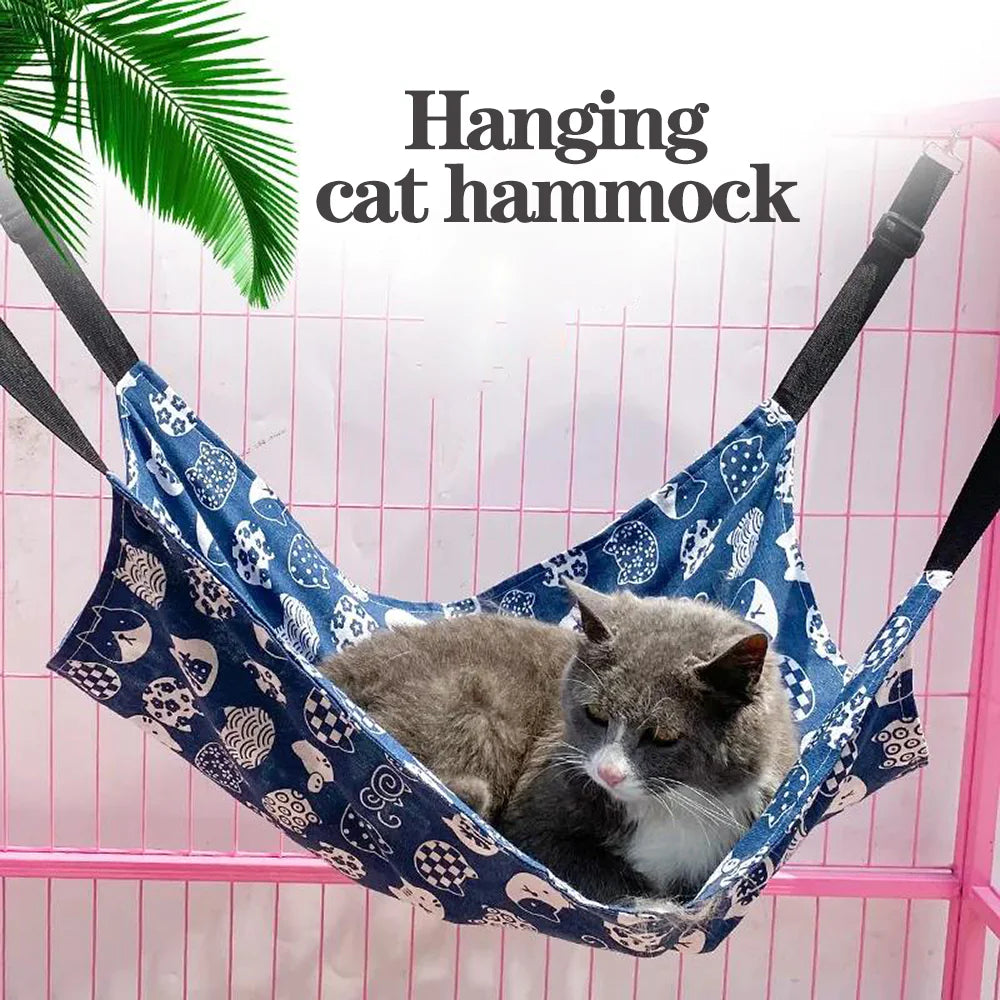 Cat Hammock Slim Window Swing with Suction Cup – Hanging Basket Perch (S–L)