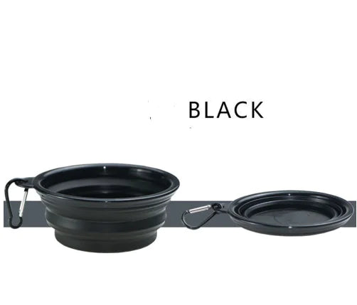 Portable Folding TPE Silicone Pet Bowl – Collapsible 350ml/1000ml Travel Feeder 9 Colors