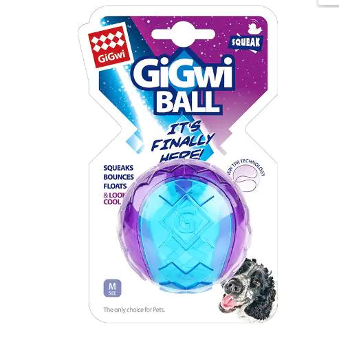 Vocal Dog Toy Ball TPR Squeaky – Interactive Fetch Ball with Sound for Small to Large Dogs