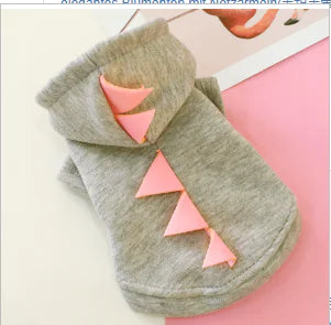 Dino Hoodie for Dogs and Cats – Cozy Cotton Dinosaur Sweater (Single Item)