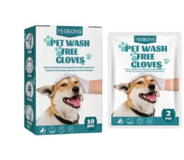Dry Bath Pet Cleaning Combo - 10 Gloves & 3-in-1 Brush